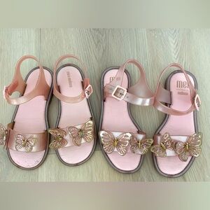 Mini Melissa. Girls Pink Sandals. Size 12 and Size 13.Great Condition